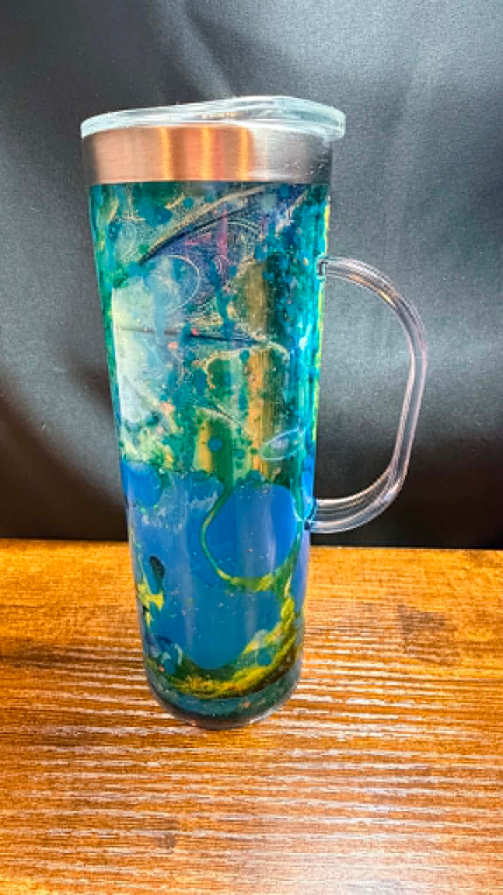 20OZ DOUBLE WALL SS SNOW GLOBE WITH HANDLE