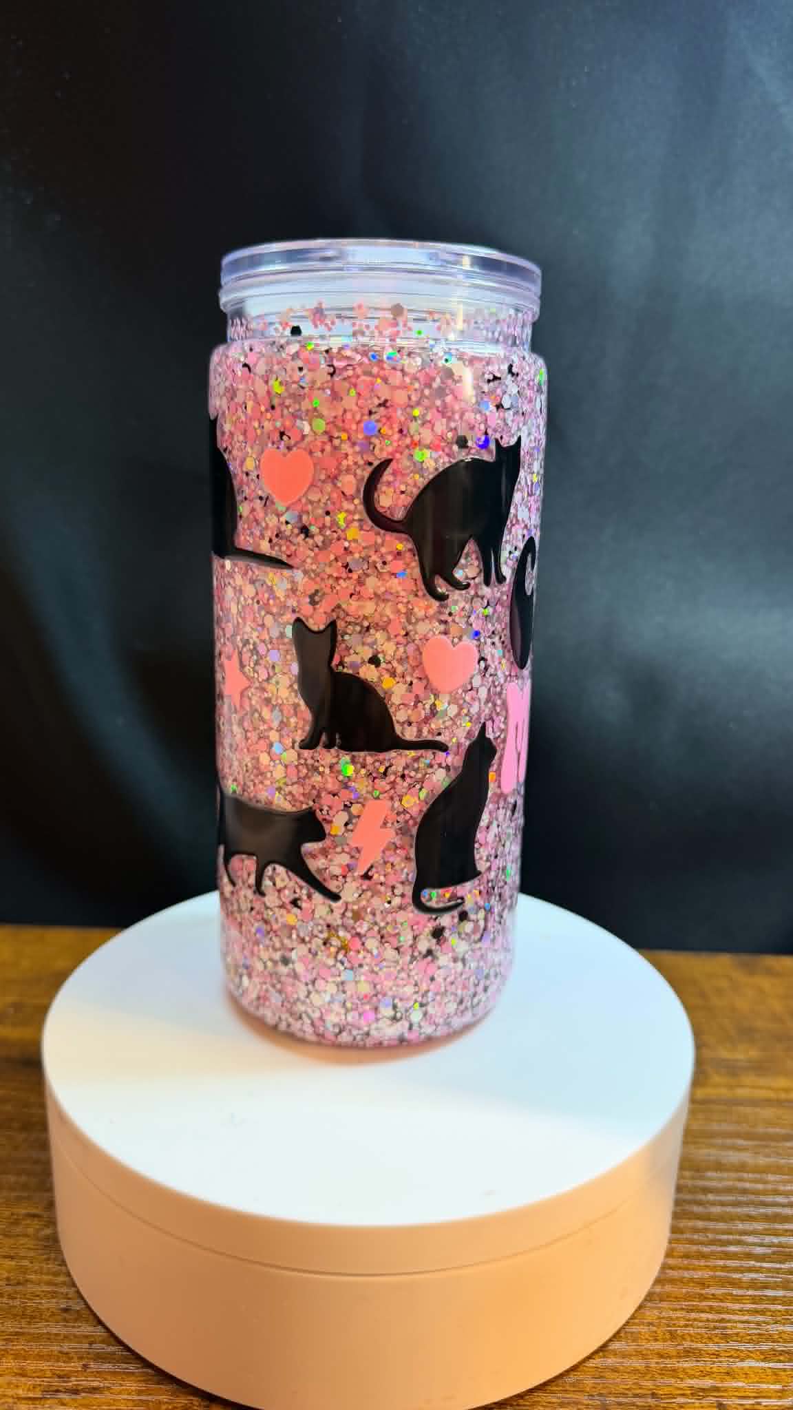 PRE-MADE 20OZ ACRYLIC SNOW GLOBE REG