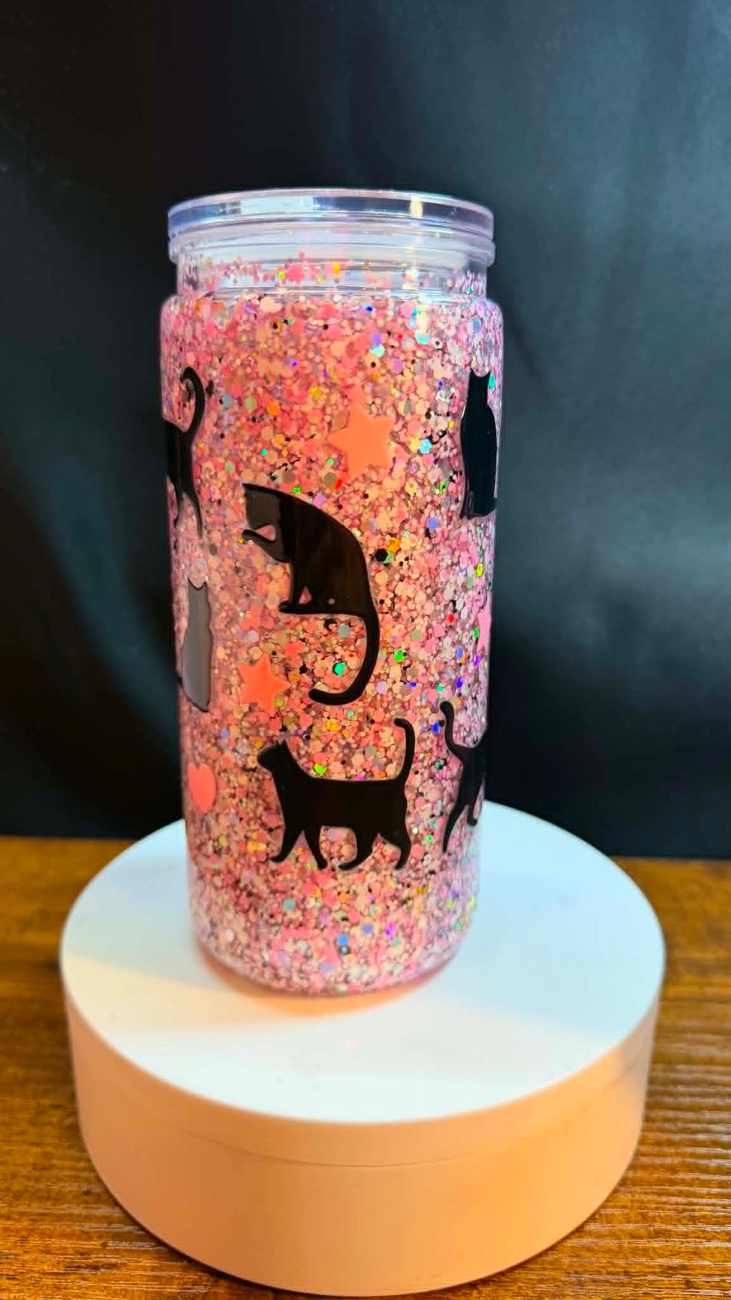 PRE-MADE 20OZ ACRYLIC SNOW GLOBE REG