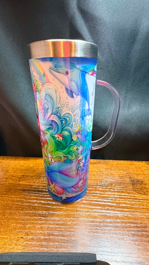 20OZ DOUBLE WALL SS SNOW GLOBE WITH HANDLE