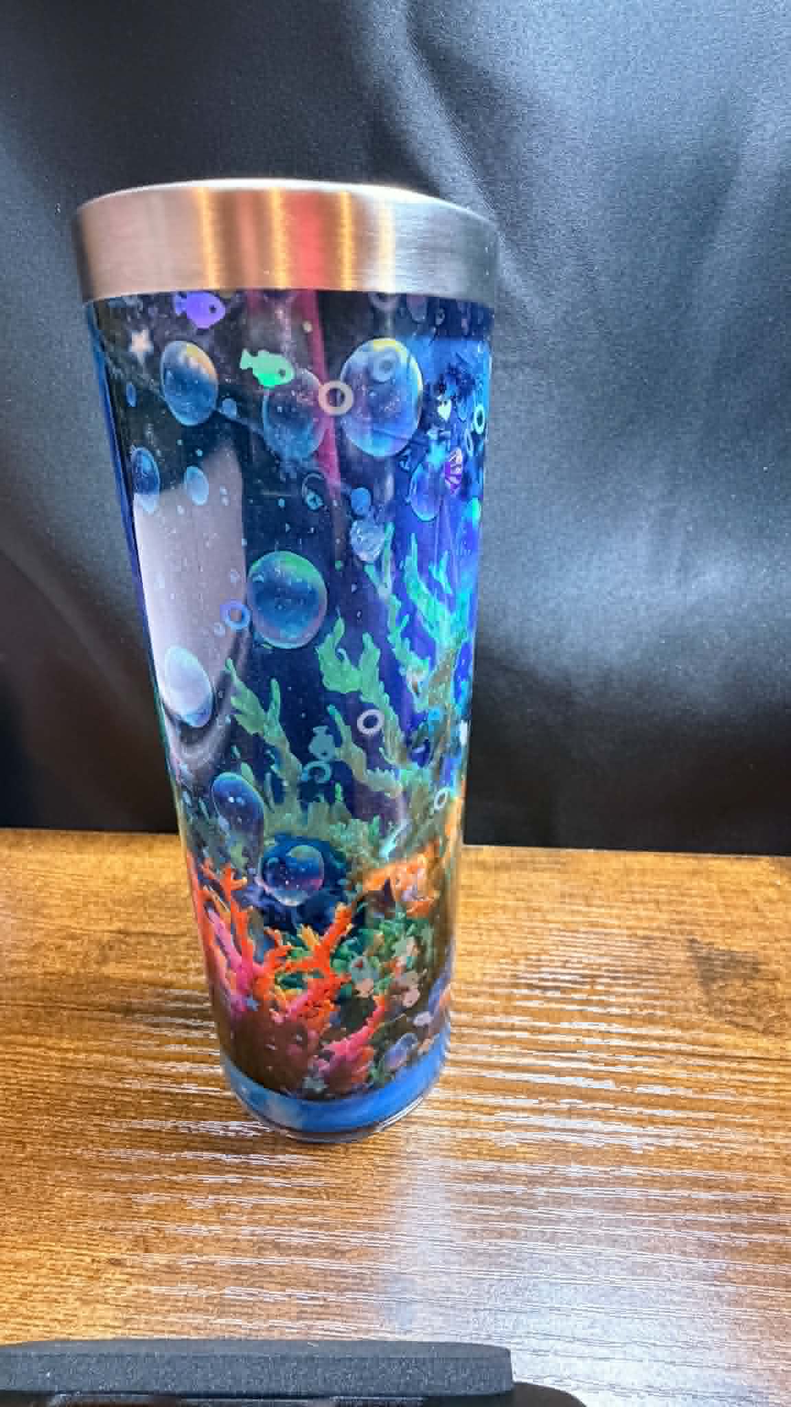 20OZ DOUBLE WALL SS SNOW GLOBE WITH HANDLE
