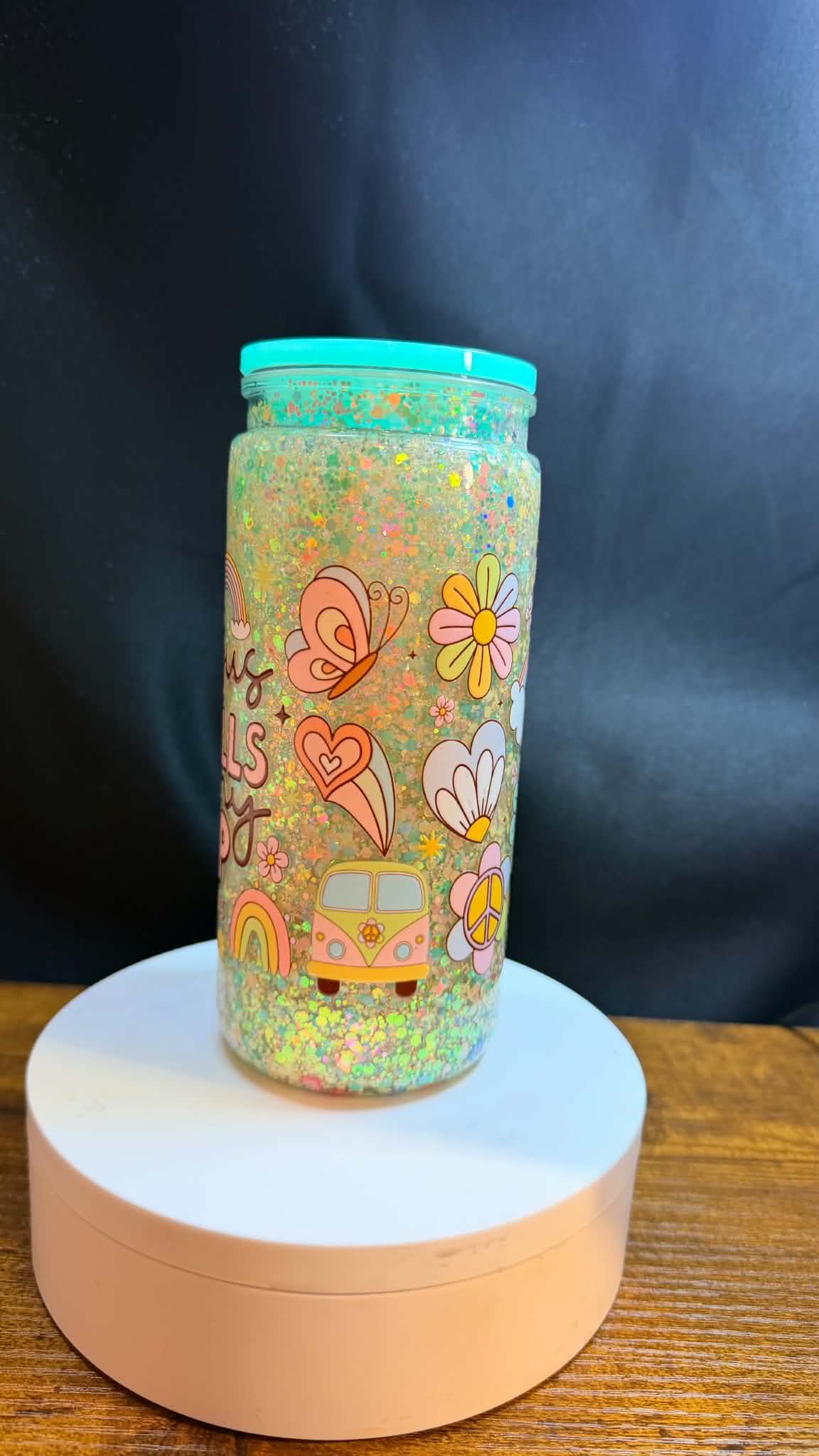 PRE-MADE 20OZ ACRYLIC SNOW GLOBE REG