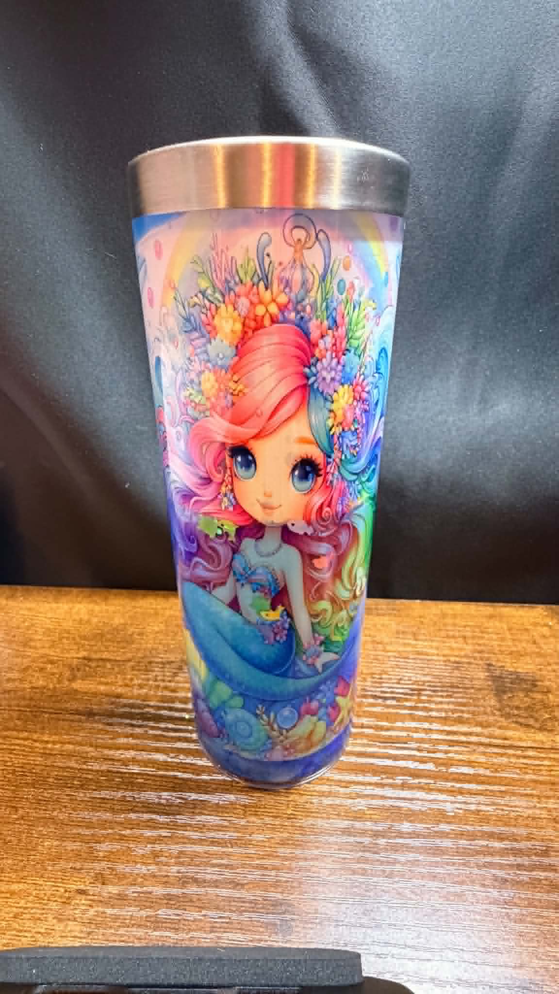20OZ DOUBLE WALL SS SNOW GLOBE WITH HANDLE