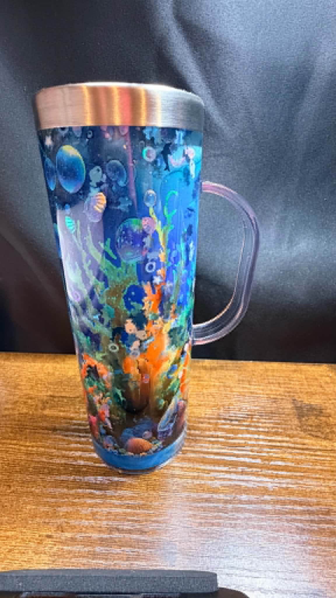 20OZ DOUBLE WALL SS SNOW GLOBE WITH HANDLE