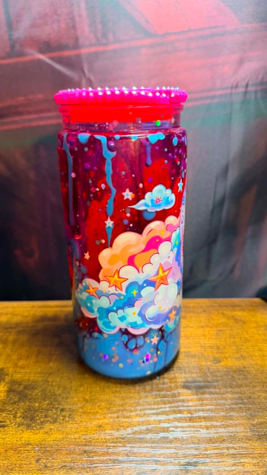 PRE-MADE 20OZ ACRYLIC SNOW GLOBE REG