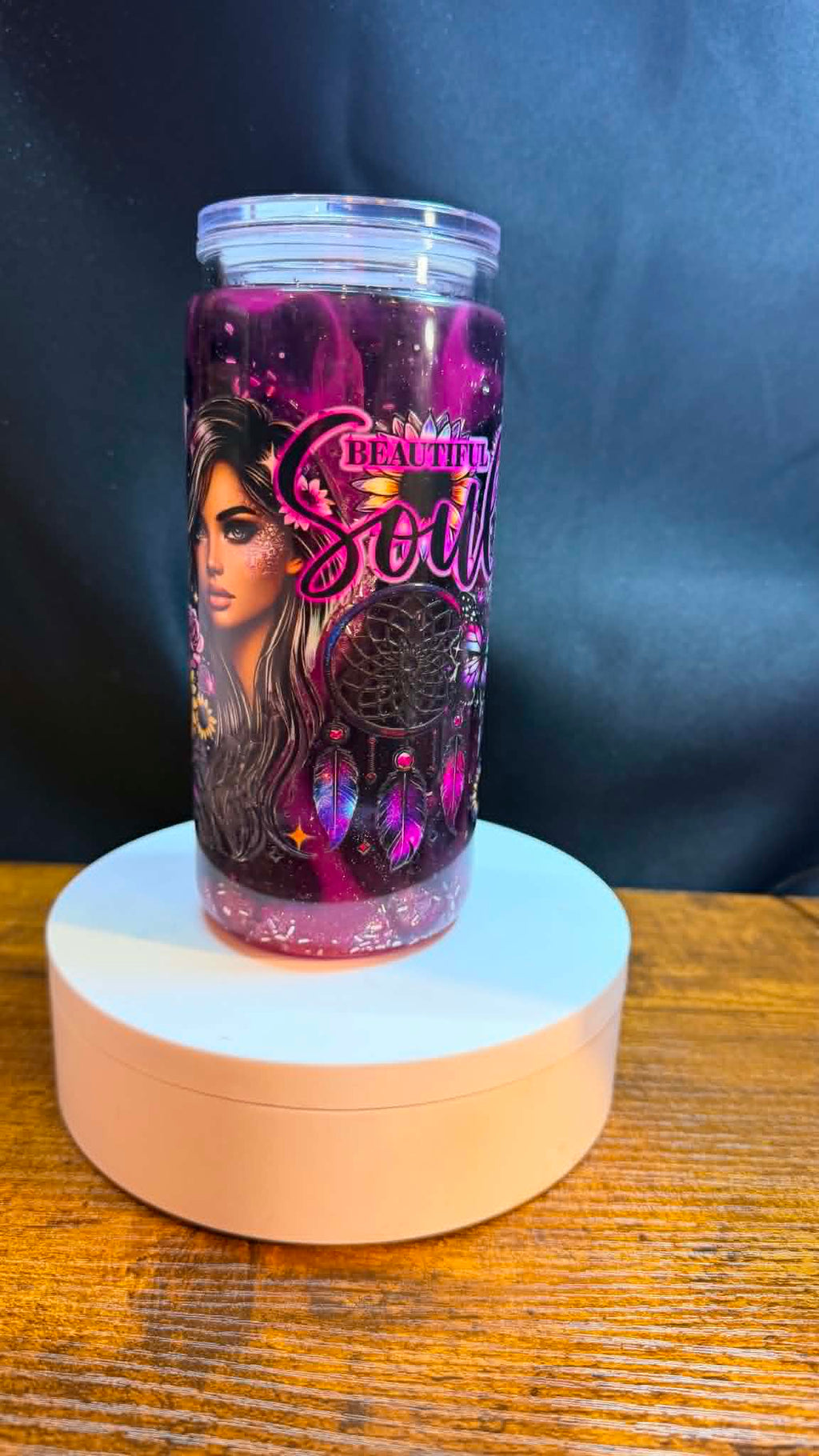 PRE-MADE 20OZ ACRYLIC SNOW GLOBE REG