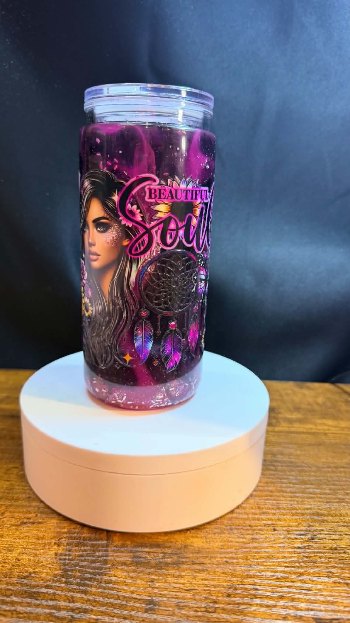 PRE-MADE 20OZ ACRYLIC SNOW GLOBE REG