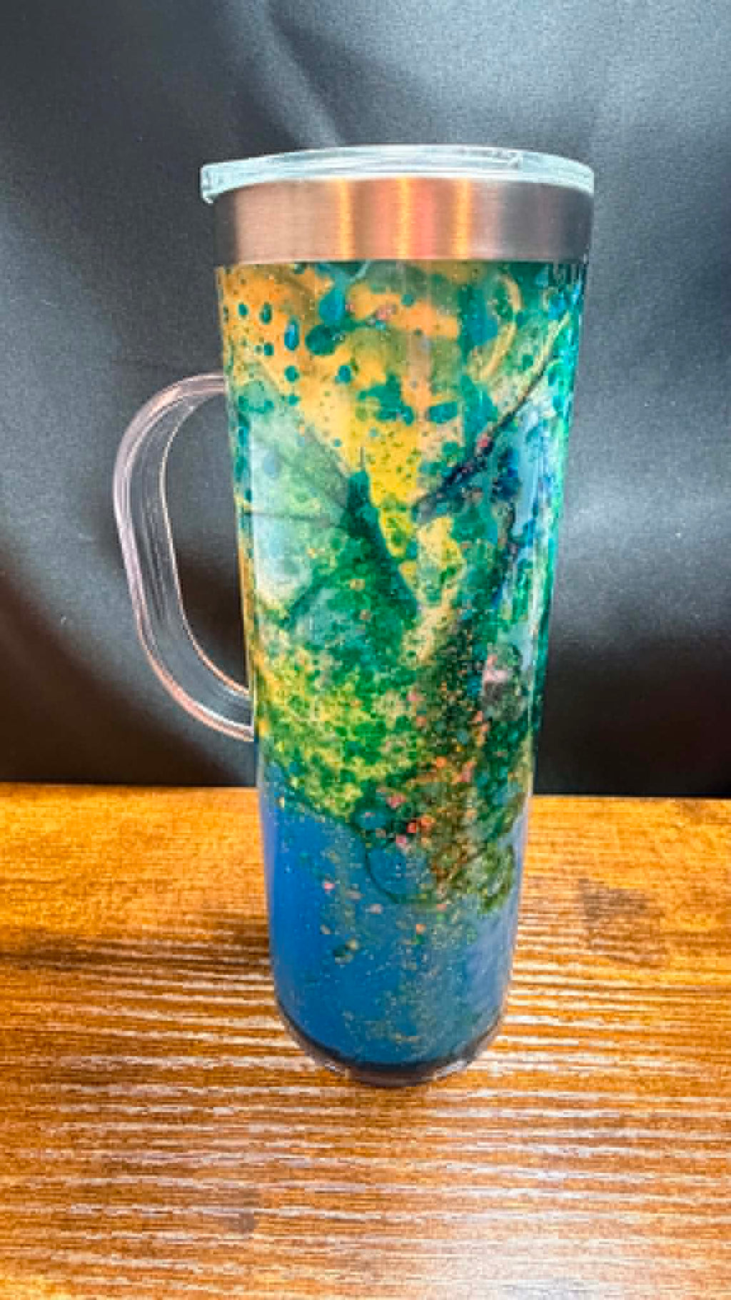 20OZ DOUBLE WALL SS SNOW GLOBE WITH HANDLE