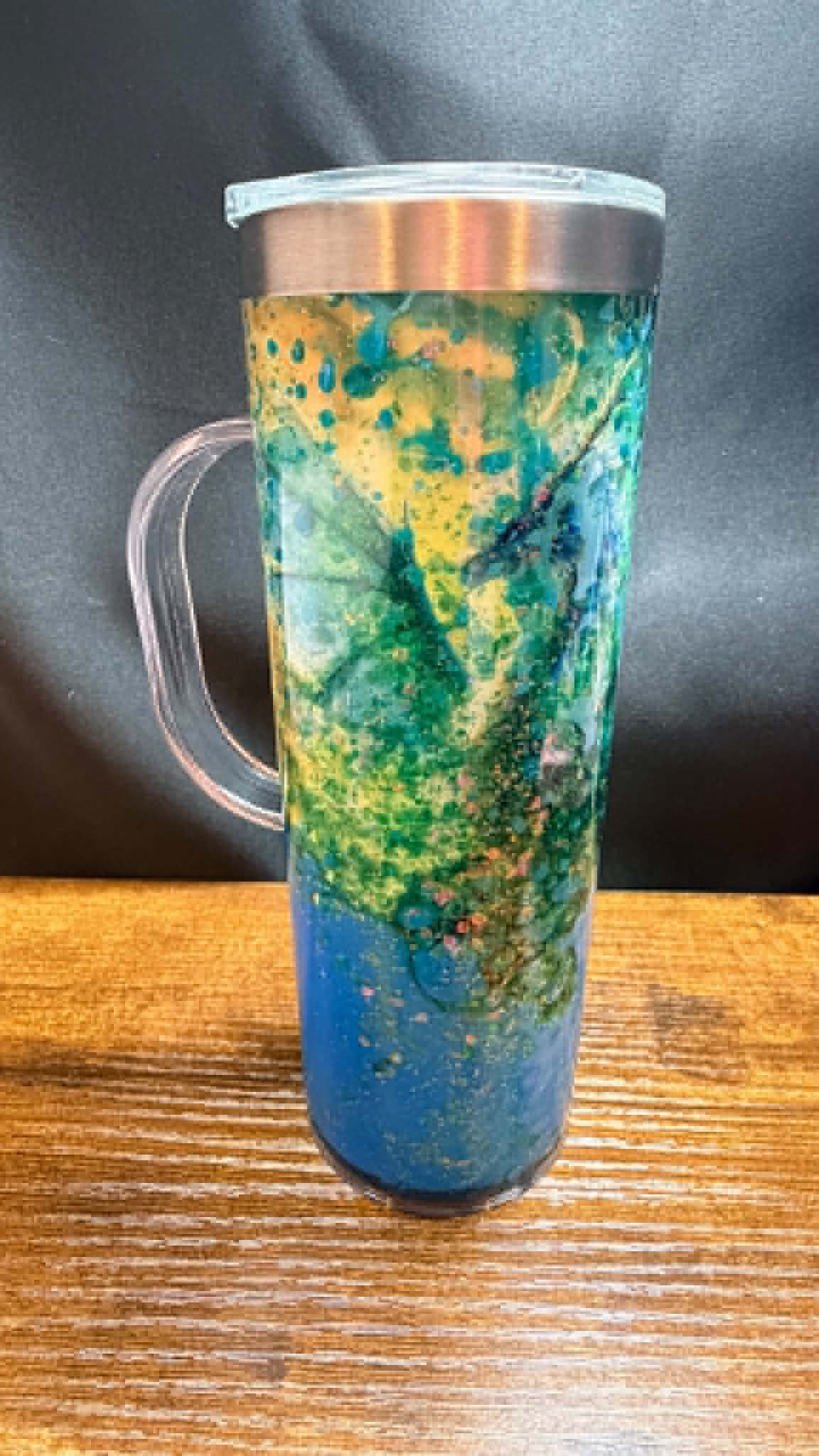 20OZ DOUBLE WALL SS SNOW GLOBE WITH HANDLE