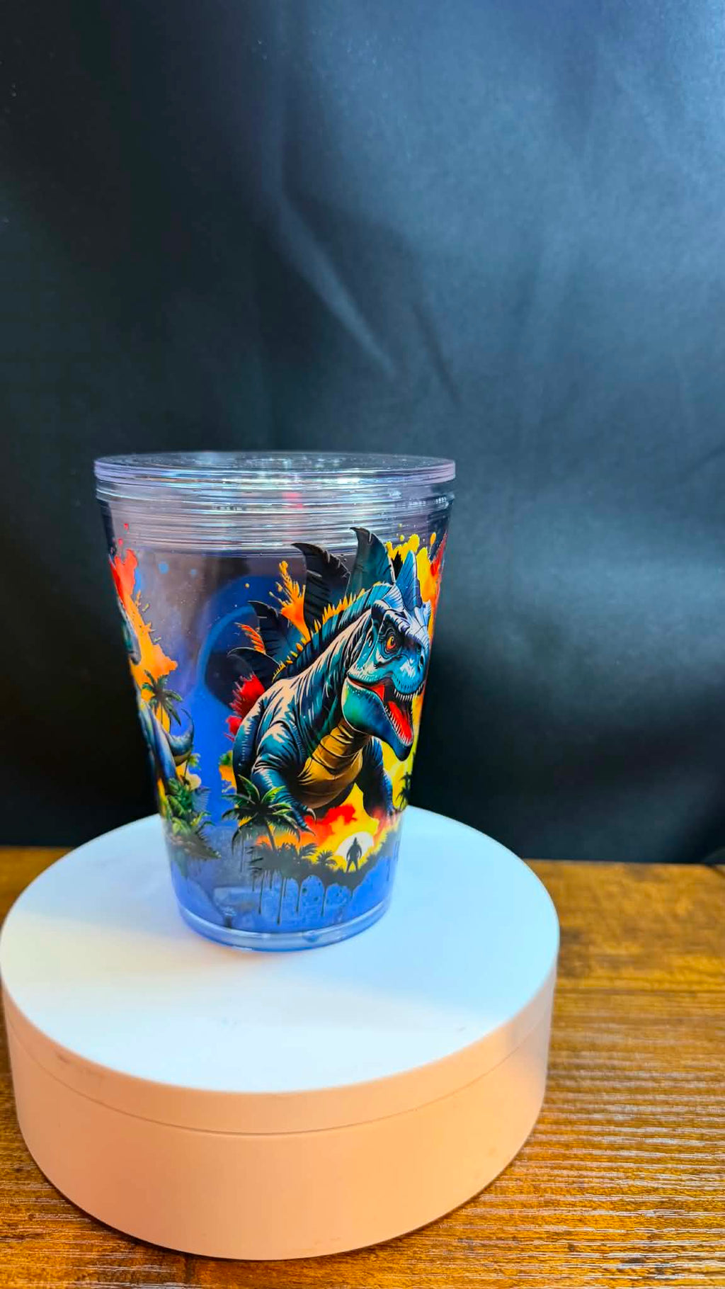 PRE-MADE 12 OZ ACRYLIC TAPERED SNOW GLOBE LEAK PROOF