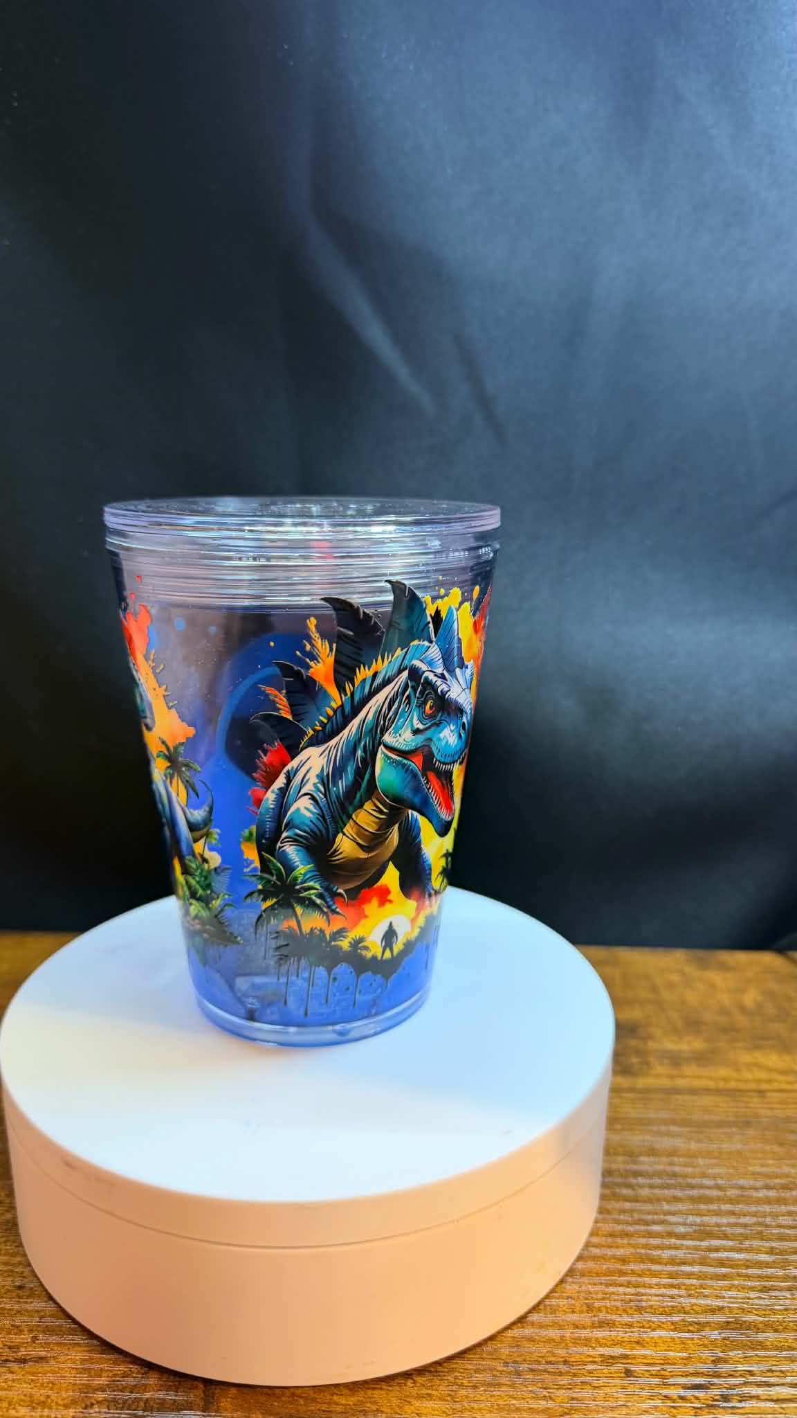 PRE-MADE 12 OZ ACRYLIC TAPERED SNOW GLOBE LEAK PROOF