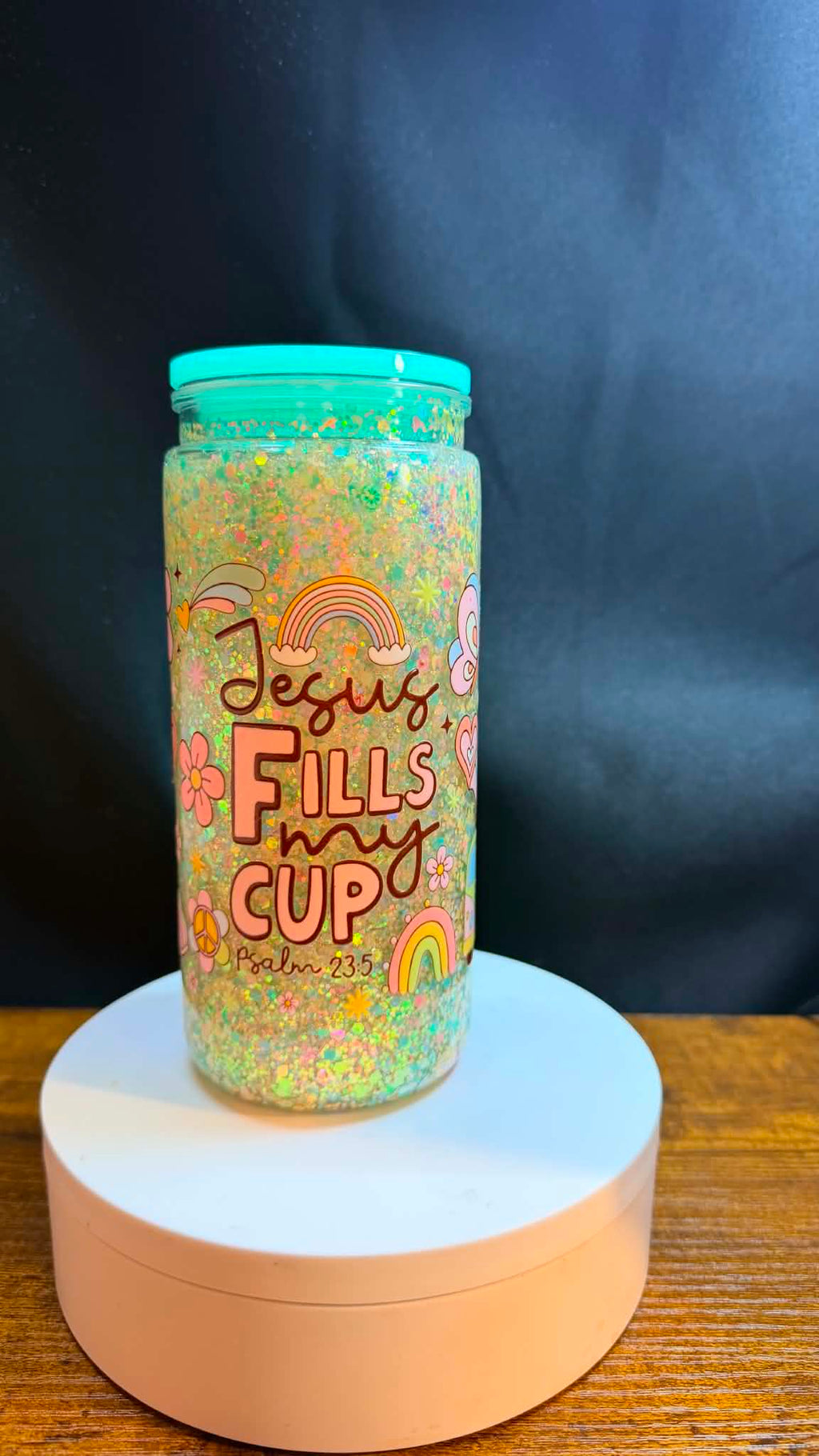 PRE-MADE 20OZ ACRYLIC SNOW GLOBE REG