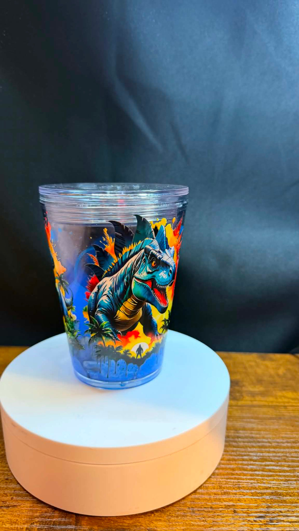 PRE-MADE 12 OZ ACRYLIC TAPERED SNOW GLOBE LEAK PROOF