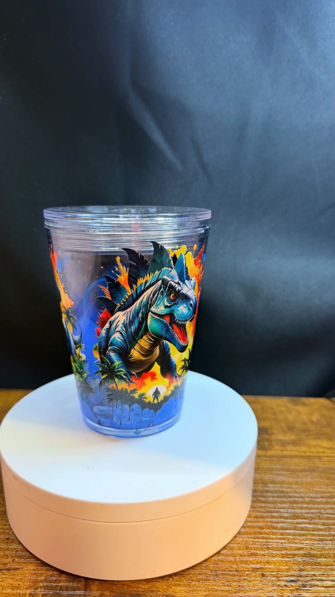 PRE-MADE 12 OZ ACRYLIC TAPERED SNOW GLOBE LEAK PROOF