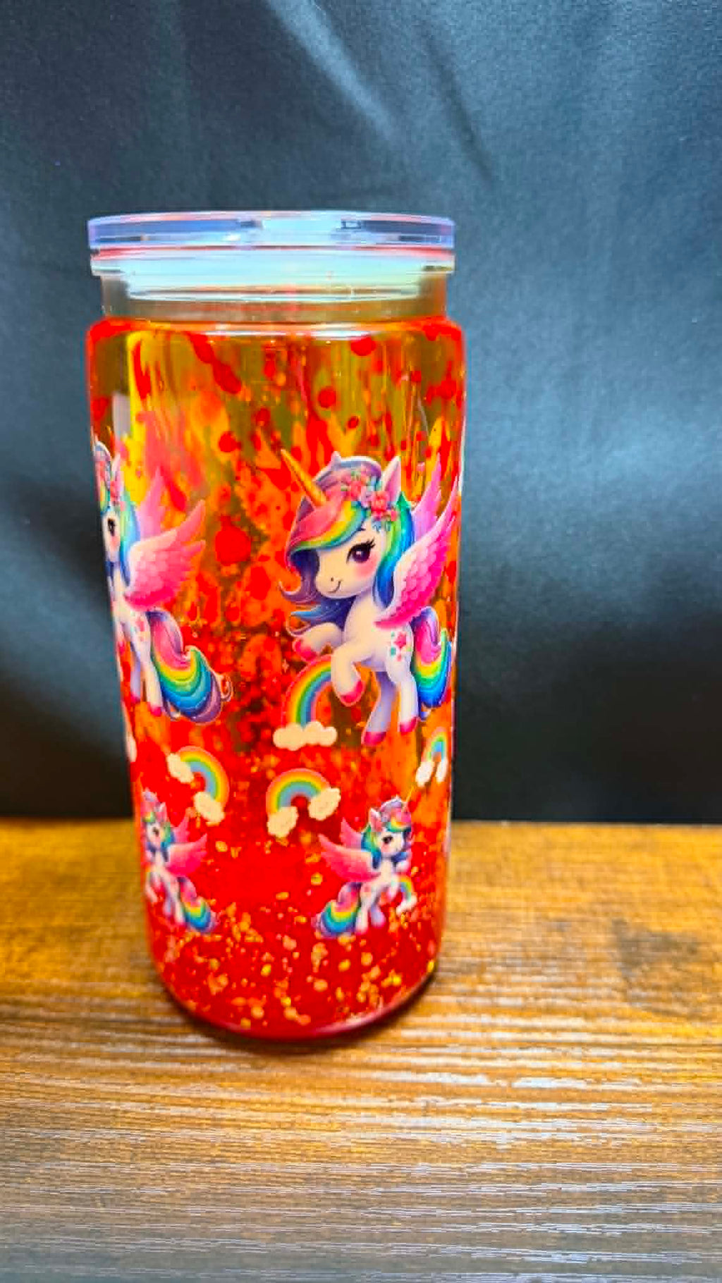 PRE-MADE 20OZ ACRYLIC SNOW GLOBE REG