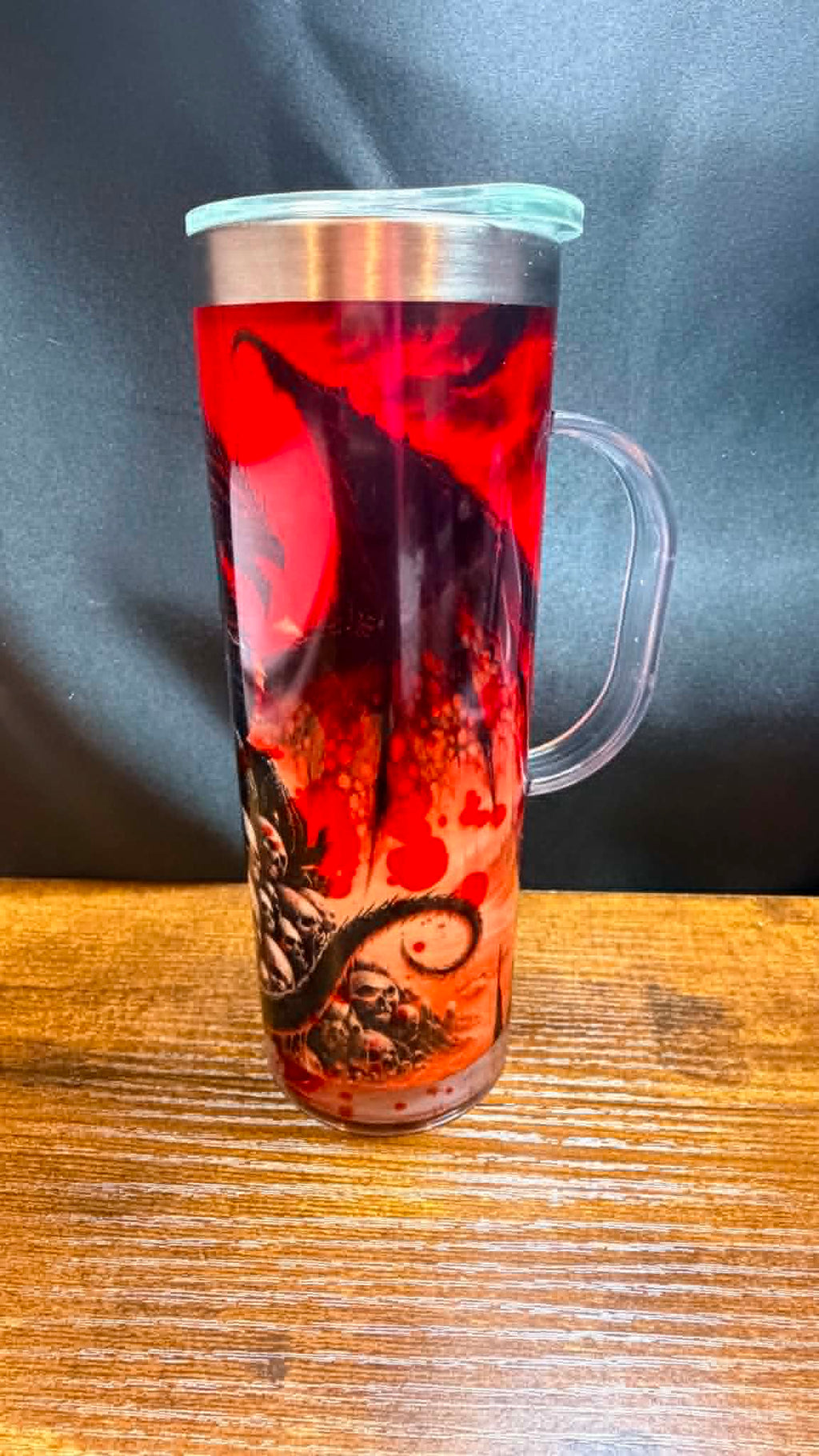 20OZ DOUBLE WALL SS SNOW GLOBE WITH HANDLE
