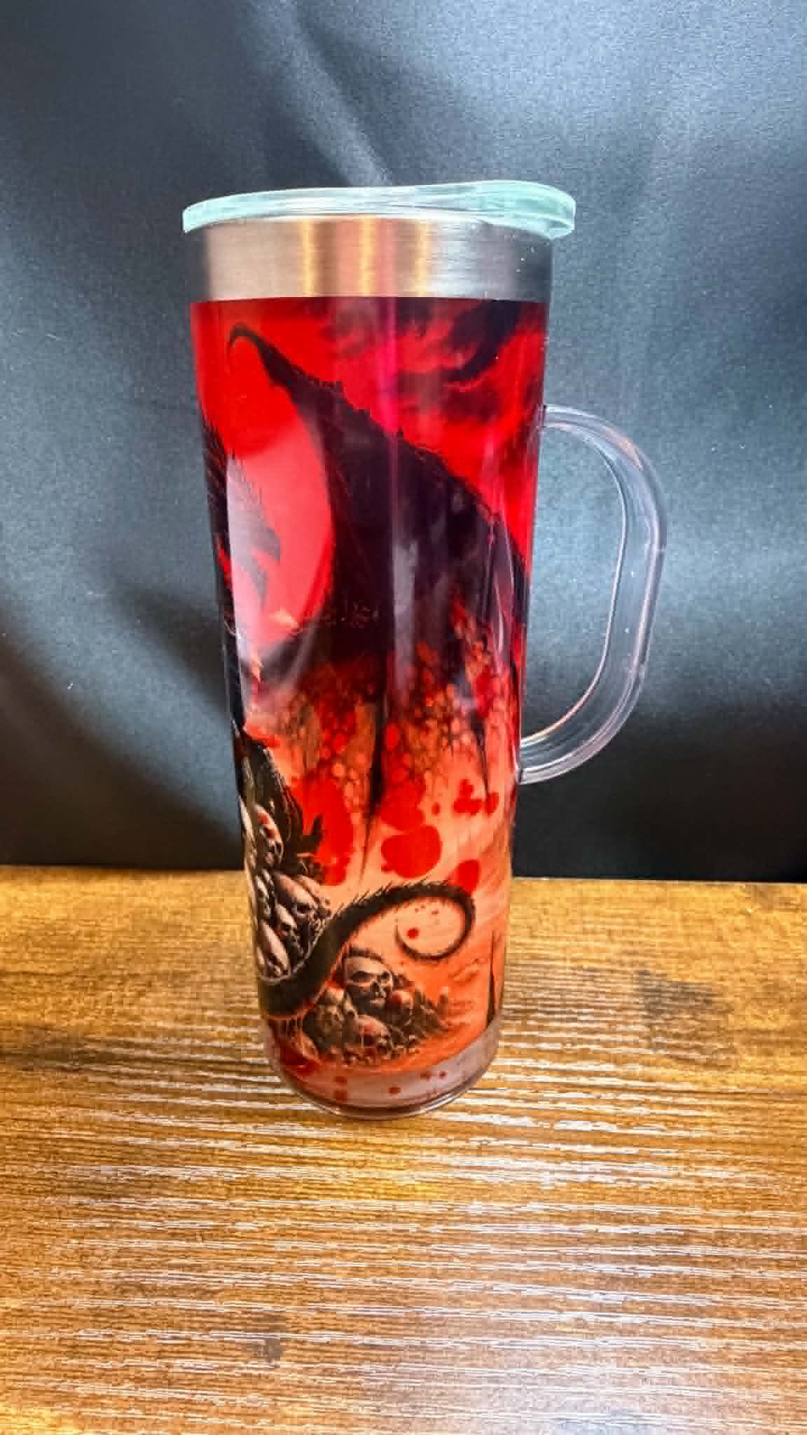 20OZ DOUBLE WALL SS SNOW GLOBE WITH HANDLE
