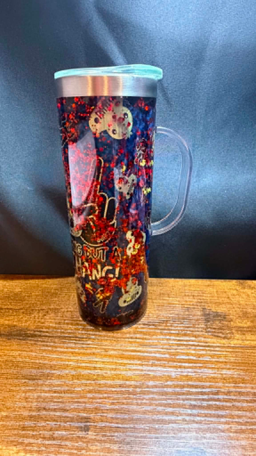 20OZ DOUBLE WALL SS SNOW GLOBE WITH HANDLE