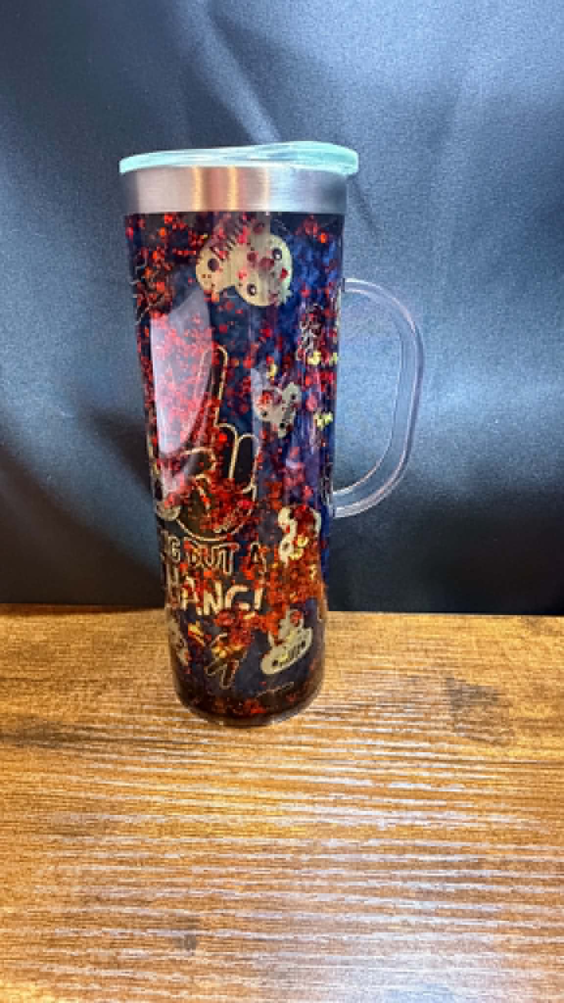 20OZ DOUBLE WALL SS SNOW GLOBE WITH HANDLE