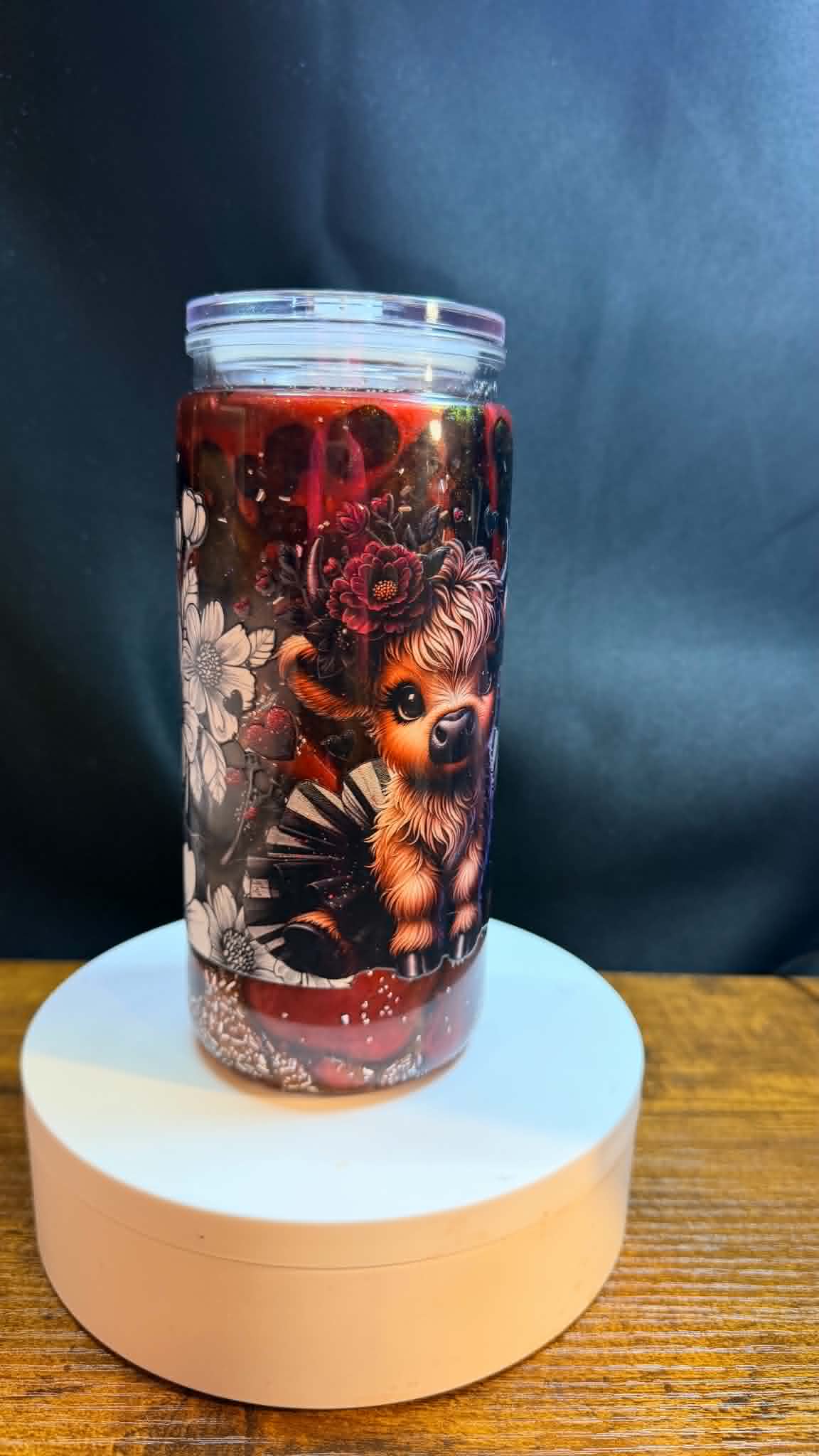 PRE-MADE 20OZ ACRYLIC SNOW GLOBE REG