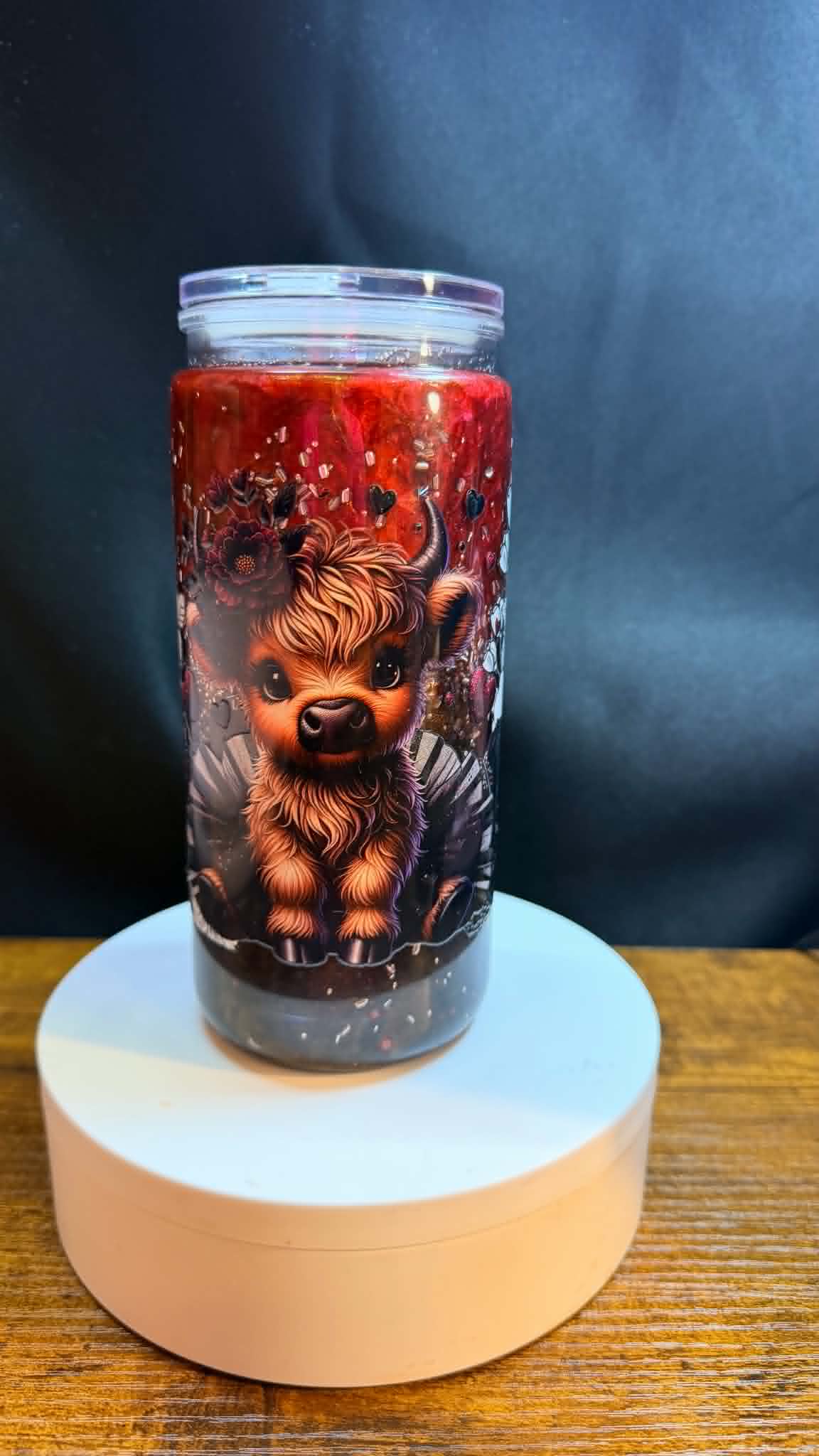 PRE-MADE 20OZ ACRYLIC SNOW GLOBE REG