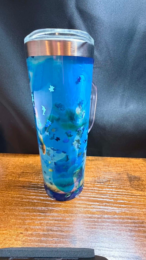 20OZ DOUBLE WALL SS SNOW GLOBE WITH HANDLE