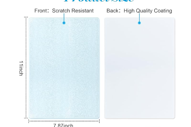 Sublimation Cutting Board Blanks, Textured Tempered Glass Cutting Boards For Kitchen, Anti Slip Chopping Board For Countertop