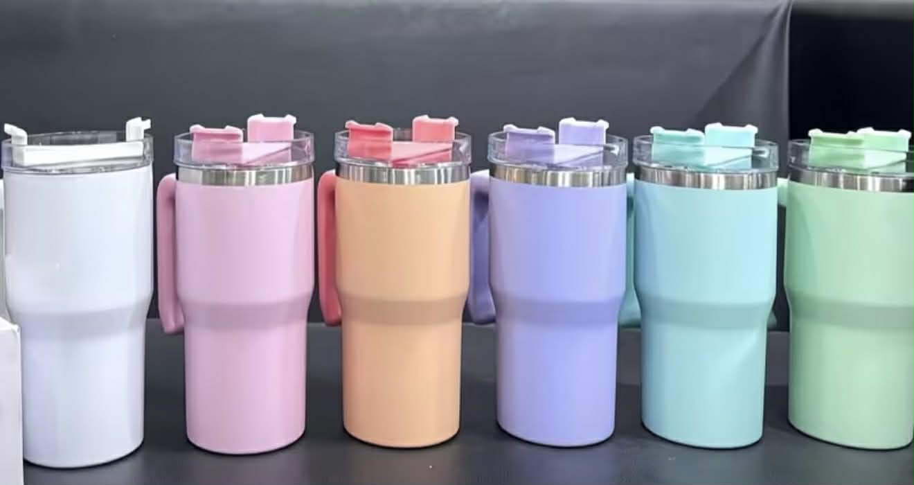 20OZ DOUBLE WALLED STAINLESS STEEL WITH HANDLE