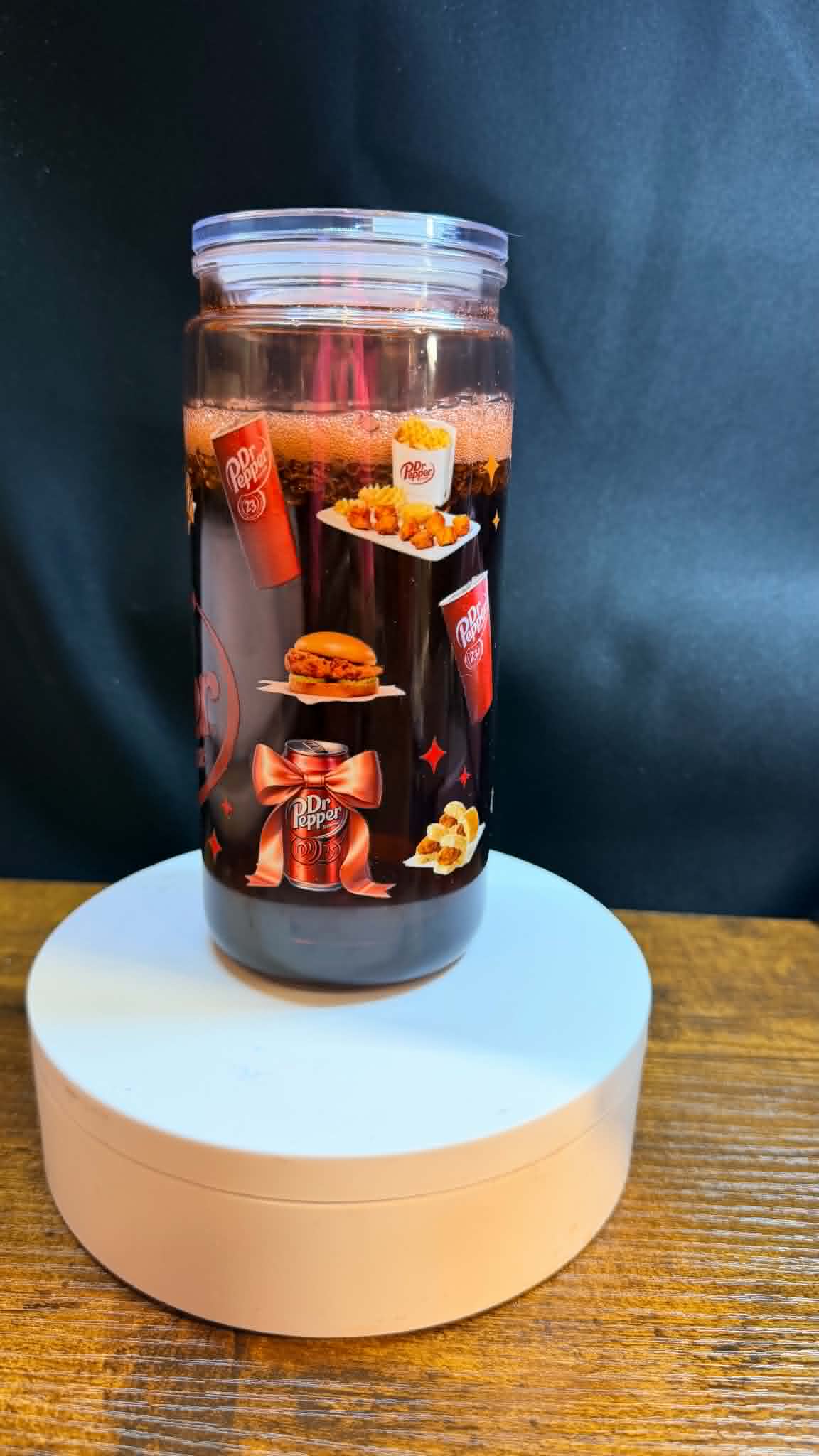 PRE-MADE 20OZ ACRYLIC SNOW GLOBE REG