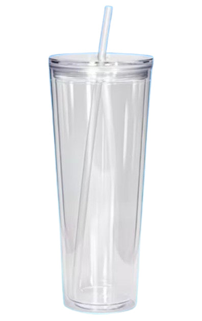 24OZ ACRYLIC SNOW GLOBE CUP TAPERED