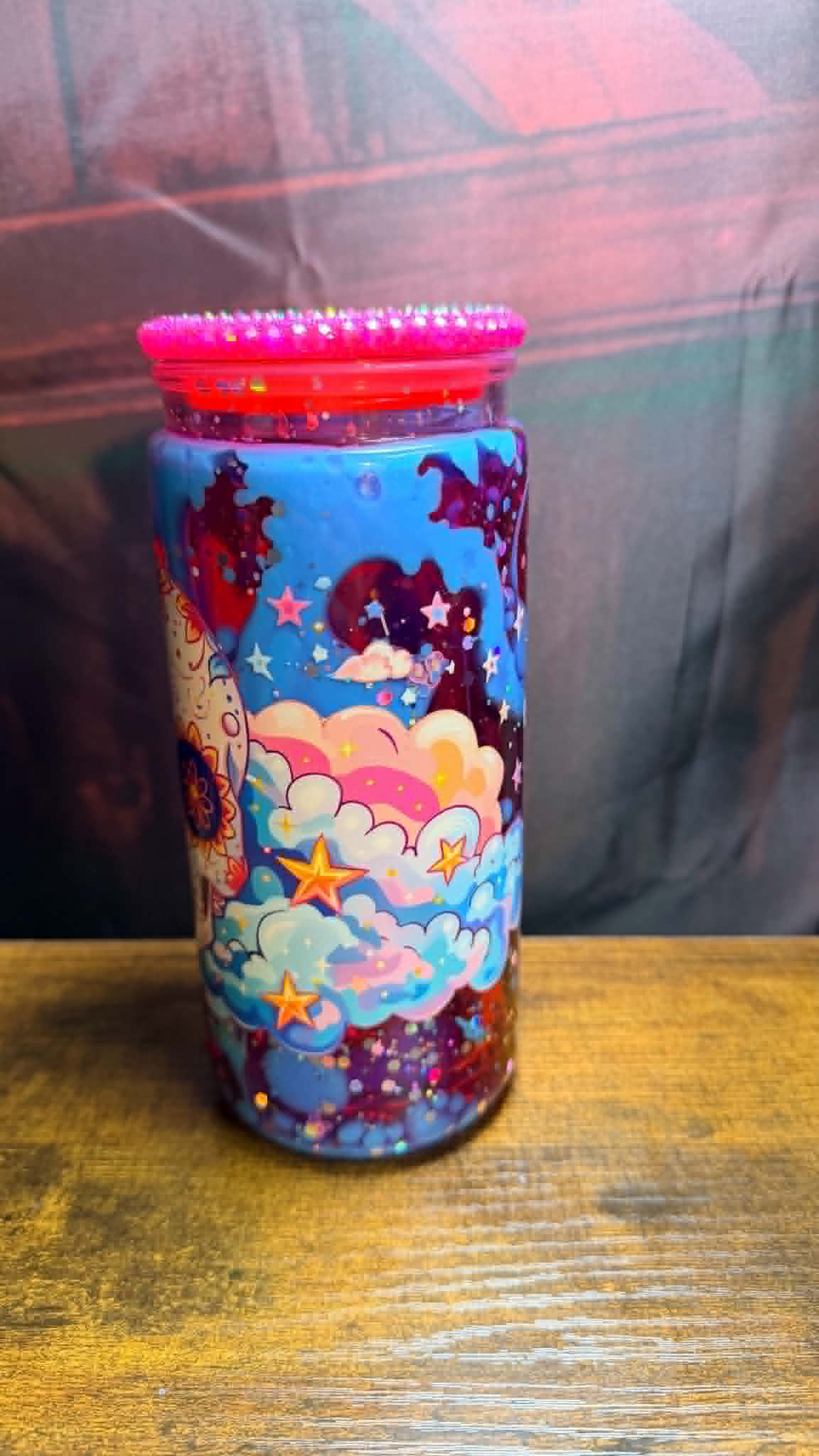 PRE-MADE 20OZ ACRYLIC SNOW GLOBE REG