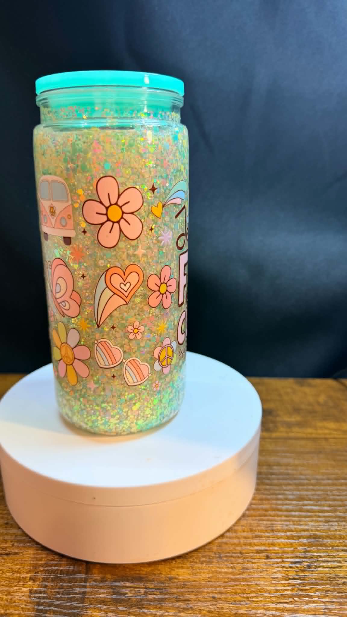 PRE-MADE 20OZ ACRYLIC SNOW GLOBE REG