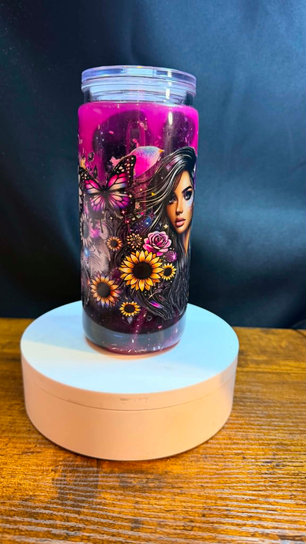 PRE-MADE 20OZ ACRYLIC SNOW GLOBE REG
