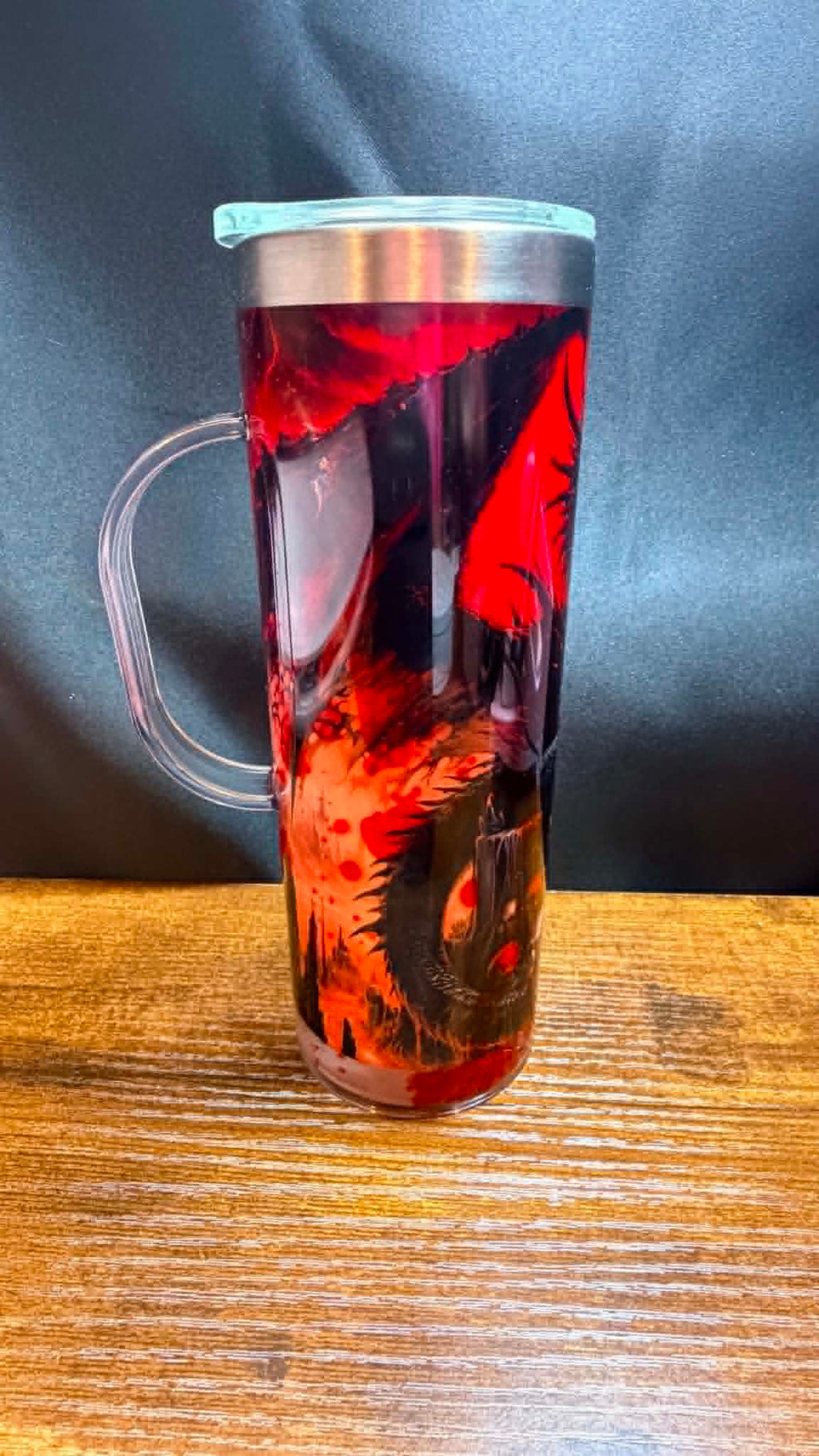 20OZ DOUBLE WALL SS SNOW GLOBE WITH HANDLE