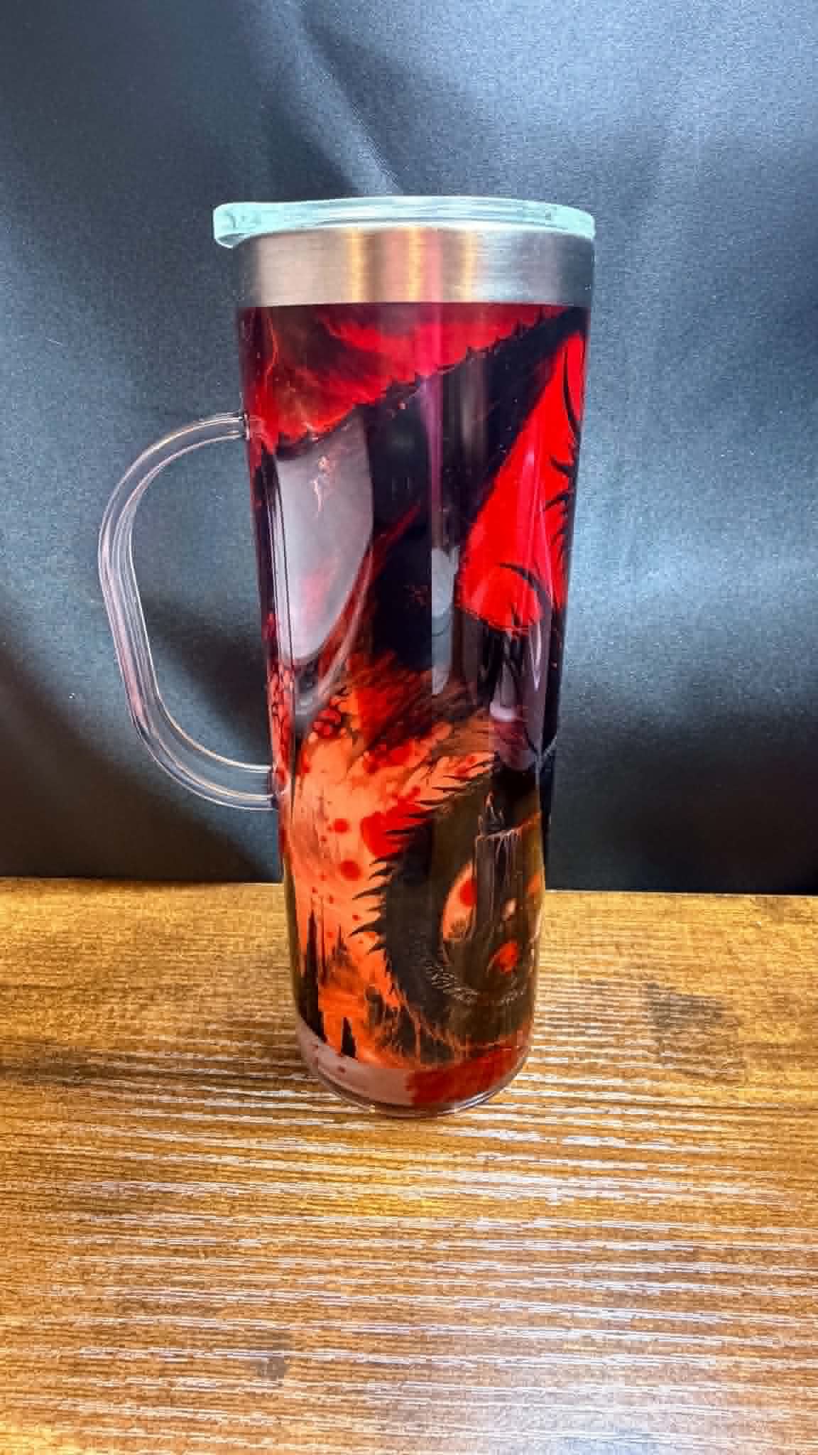 20OZ DOUBLE WALL SS SNOW GLOBE WITH HANDLE