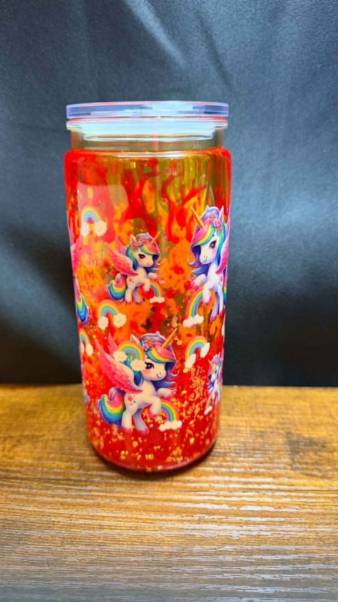 PRE-MADE 20OZ ACRYLIC SNOW GLOBE REG